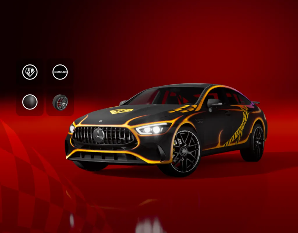Zestaw Mercedes-AMG GT 63 S + Kai Cenat (Mercedes-AMG GT 63 S + Kai Cenat Bundle)