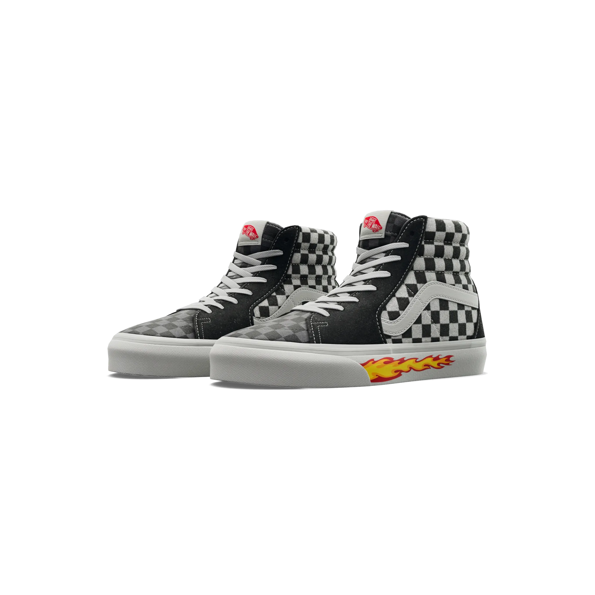 Vans Customs Sk8-Hi „Multi-Checkboard/Flame” (Vans Customs Sk8-Hi Multi-Checkboard/Flame)
