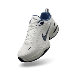Nike Air Monarch IV White/Metallic Silver (Nike Air Monarch IV White/Metallic Silver)