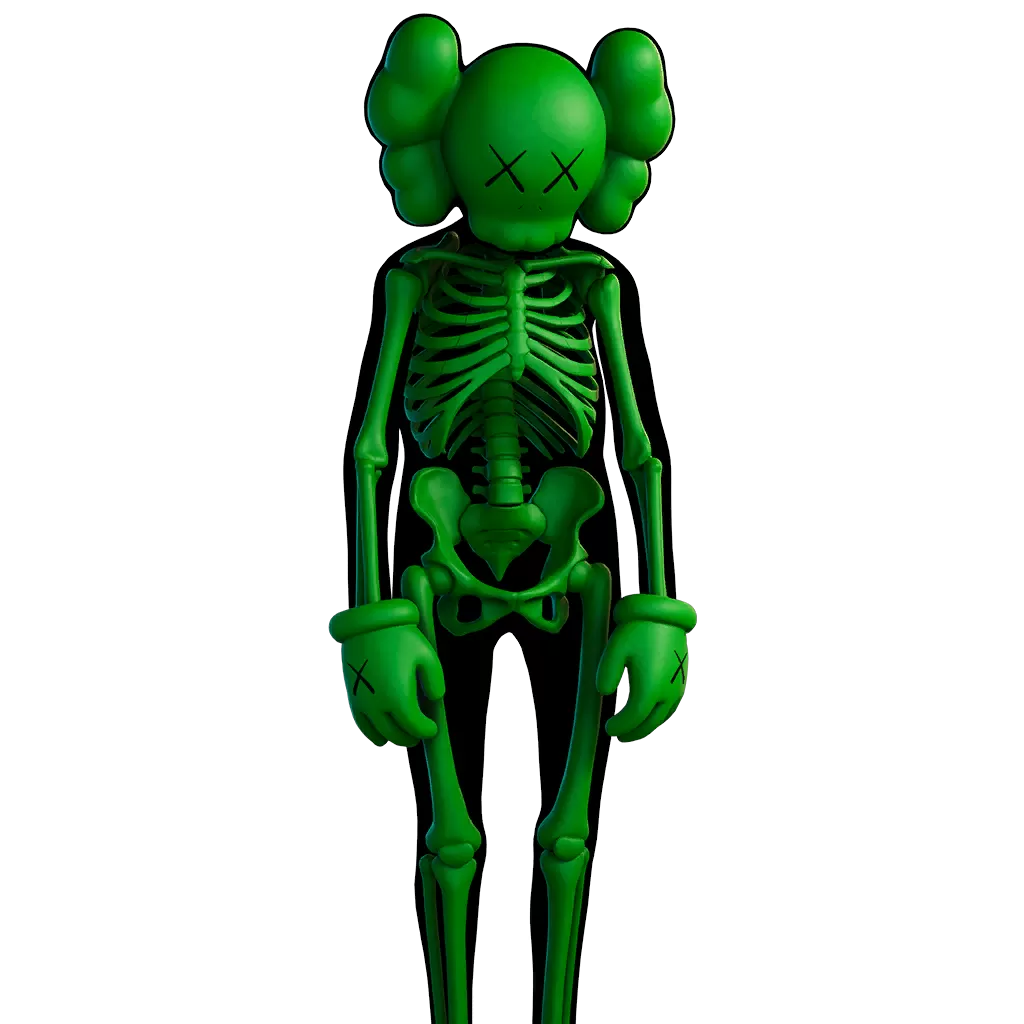 Szkielet KAWS-a (zielony)